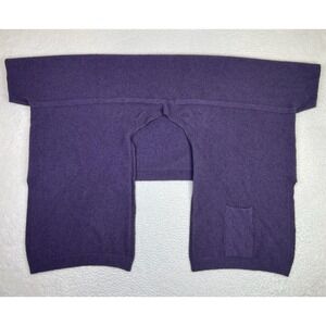 Untouched World Sweater Womens Small Purple Merino Possum Silk Cape New Zealand